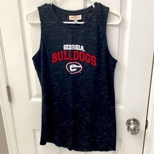 Georgia Bulldogs heather gray tank, medium NWOT